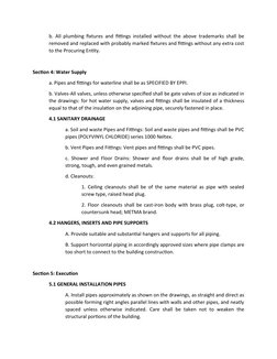 b. All plumbing fixtures and fittings installed without the above trademarks shall be
removed and replaced with probably mark