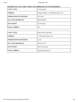 Jcf Application JCF Application Form for Recruitment | PDF | Jamaica | Government