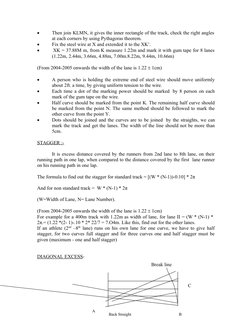 
Then join KLMN, it gives the inner rectangle of the track, check the right angles
at each corners by using Pythagoras theor