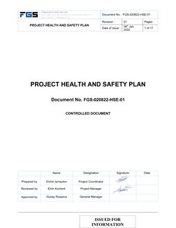 Construction HSE Plan Overview | PDF | Occupational Safety And Health ...