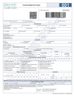 27. Fecha expedición
  
Exportadores
Para uso exclusivo de la DIAN
5. Número de Identificación Tributaria (NIT)
6. DV
  
  
9