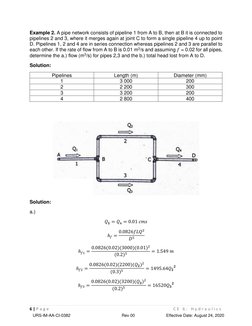 Pipes in Series and Parallel Analysis | PDF | Discharge (Hydrology ...