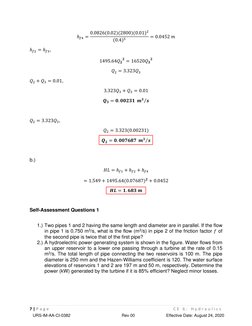 Pipes in Series and Parallel Analysis | PDF | Discharge (Hydrology ...