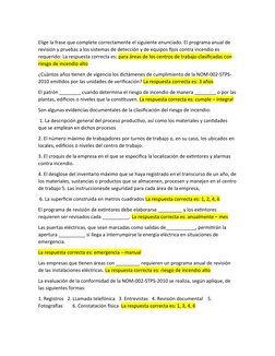 Elige la frase que complete correctamente el siguiente enunciado. El programa anual de 
revisión y pruebas a los sistemas de