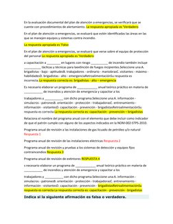 En la evaluación documental del plan de atención a emergencias, se verificará que se 
cuente con procedimientos de alertamien