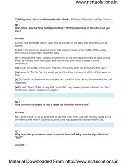 Material Downloaded From http://www.ncrtsolutions.in
www.ncrtsolutions.in
 
Thinking about the textoral comprehension check :