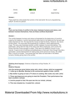 Material Downloaded From http://www.ncrtsolutions.in
www.ncrtsolutions.in
Greedy 
NaÃƒÂ¯ve 
stupid 
selfish 
comical 
unquest