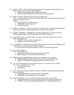 38)
GOOD / LOVELY / NICE - Whenever possible, replace the weak and overused words such as 
good, lovely, and nice with a more