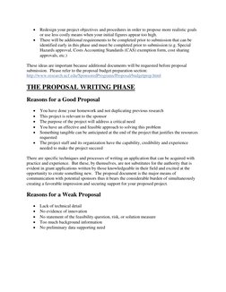 • Redesign your project objectives and procedures in order to propose more realistic goals 
or use less costly means when y