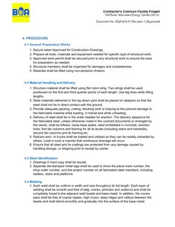 4. PROCEDURE
4.1 General Preparatory Works
1. Secure latest Approved for Construction Drawings.
2. Prepare all tools, materia