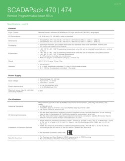 Specifications – cont’d
Remote Programmable Smart RTUs
SCADAPack 470 | 474
5
se.com (http://se.com)
General 
Logic Control
Re