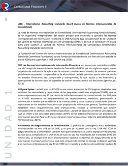 Contabilidad Financiera I 
8 
IASB - International Accounting Standards Board (Junta de Normas Internacionales de 
Contabil