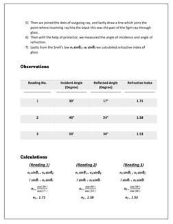 5) Then we joined the dots of outgoing ray, and lastly draw a line which joins the 
point where incoming ray hits the block t