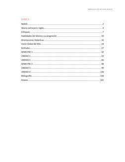 PROGRAMA DE ESTUDIO 2
Idioma Extranjero Inglés | Kinder | Unidad de Currículum y 
ÍNDICE
ÍNDICE..............................