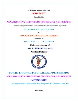 Technical Seminar Report on ChatGPT | PDF | Deep Learning | Machine ...