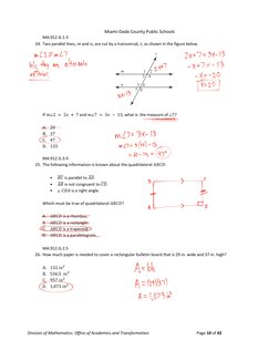 Geometry EOC Practice Test Answers | PDF | Tetrahedron | Area