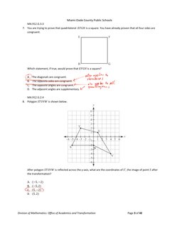 Geometry EOC Practice Test Answers | PDF | Tetrahedron | Area