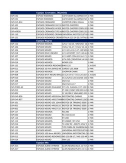 Espejos  Cromados  /Aluminio
ESP-C02
ESPEJO REDONDO
CAFE RACER ALUMINIO CR 1 PAR
ESP-C01
ESPEJO REDONDO
CAFE RACER ALUMINIO N