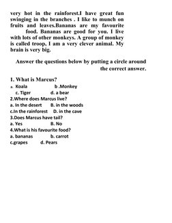 Grade 5 Reading Comprehension Stories | PDF | Organisms