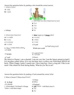 Grade 5 Reading Comprehension Stories | PDF | Organisms