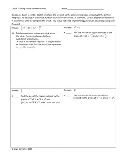 Circuit Training Area Between Curves Calculus | PDF | Area ...