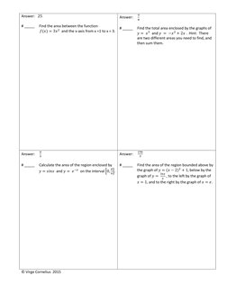 Circuit Training Area Between Curves Calculus | PDF | Area ...