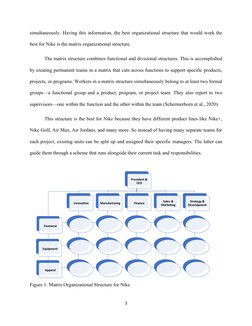 organizational structure of nike