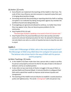 Hadith Levels Hadiths Islamiyat Paper 2 O Levels 2058 | PDF | Hadith | Muhammad