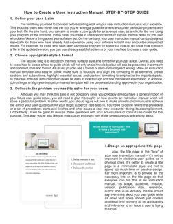 User Manual Tutorial Step-by-Step User Manual Creation Guide | PDF | Page Layout | Software
