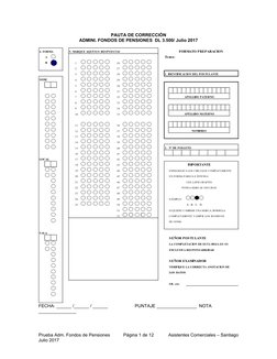 PAUTA DE CORRECCIÓN
ADMINI. FONDOS DE PENSIONES  DL 3.500/ Julio 2017
 
5. MARQUE AQUÍ SUS RESPUESTAS 
A
B
1
26
2
27
3
28
1.
