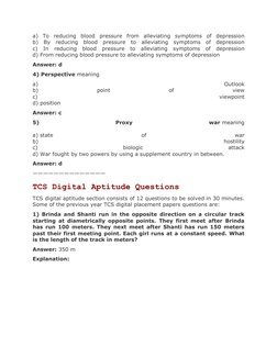 tcs digital placement papers 2026 | prepinsta Images... TCS Digital Placement Papers Overview | PDF