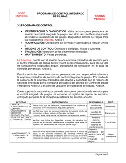 Programa de Control de Plagas Efectivo | PDF | Plaga (organismo ...
