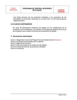 Programa de Control de Plagas Efectivo | PDF | Plaga (organismo ...