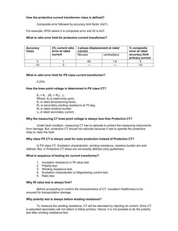 How the protective current transformer class is defined?
Composite error followed by accuracy limit factor (ALF).
For example