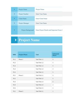 Project Name Sheet Cost Estimate Template Excel | PDF | Microsoft Excel | Information ...
