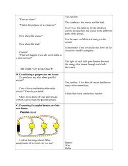Series and Parallel Circuits Lesson Plan | PDF | Series And Parallel ...