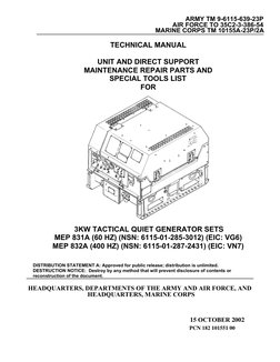 3KW Tactical Generator Maintenance Manual | PDF | National Security ...