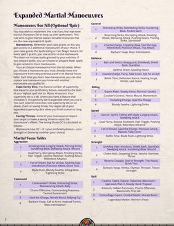 Expanded Martial Maneuvers Guide | PDF