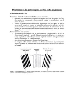 Determinación del porcentaje de anortita en las plagioclasas 
 
I.- Método de Michel-Levy 
 
Para utilizar el método estadíst