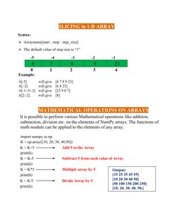 Class 11 NumPy Notes and Examples | PDF | Computer Programming | Computing