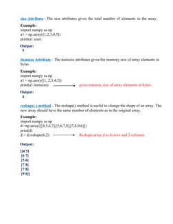 Class 11 NumPy Notes and Examples | PDF | Computer Programming | Computing