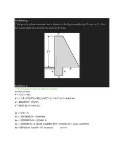 Gravity Dam Stability Analysis Guide | PDF | Stress (Mechanics) | Dam