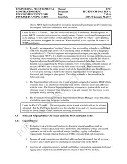 ENGINEERING, PROCUREMENT & 
CONSTRUCTION (EPC) 
EPC CONSTRUCTION WORK 
PACKAGE PLANNING GUIDE 
Manual 
Document 
Page 
Issue
