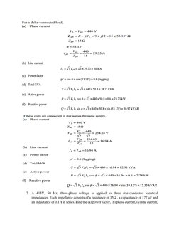 Three-Phase AC Circuit Calculations | PDF | Electrical Impedance | Ac Power
