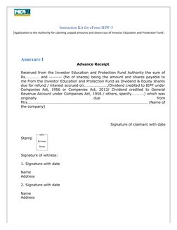 Iepf Form.pdf IEPF-5 Indemnity Bond Instructions | PDF | Investor | Dividend