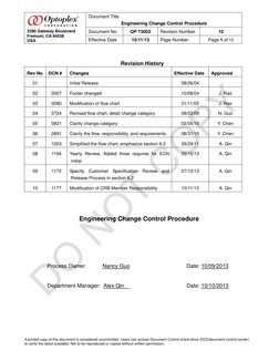 Engineering Change Control Process Guide | PDF | Specification ...