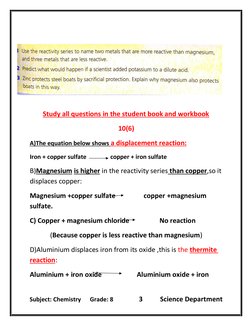 8th Grade Chemistry Revision Guide | PDF | Chemical Reactions | Magnesium