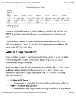 Engineering Sag Table Creating a Sag Template for Towers | PDF | Manual Transmission ...
