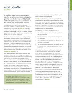 5  |  UrbanPlan Handbook
ABOUT URBANPLAN
RFP
Design Guidelines
History of Elmwood
Site Plan & Context Map
Existing Buildings