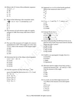 Math Let Review Math LET Reviewer 2025 with Solutions | PDF | Elementary Geometry ...
